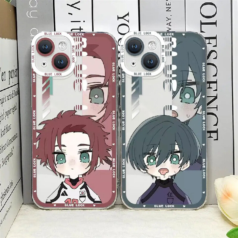Ốp Điện Thoại Anime BLUE LOCK Kaiser Rin Sae Cho IPhone 16 15 14 13 12 11 Pro MAX 14 15 16 Plus 12 13 Vỏ Mini Mềm Trong Suốt Chống Sốc Thời Trang TPU Camera Bảo Vệ