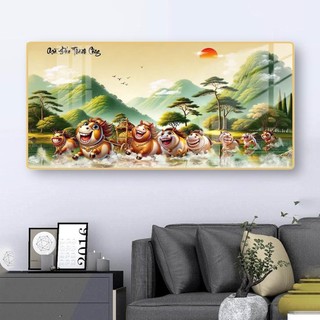 Tranh Treo Tường Trang Trí Phòng Khách MÃ ĐÁO THÀNH CÔNG Chế Hài Hước - Tranh Laminate Tráng Gương