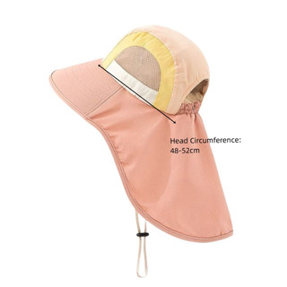 Mũ chống nắng cho bé YSANH, Mũ đi biển vành rộng chống tia cực tím bằng vải Polyester, có dây đeo Mũ xô cổ thoáng khí cho bé trai bé gái