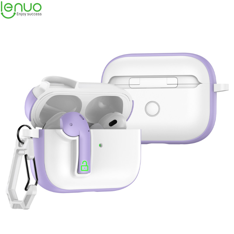 Hộp đựng tai nghe khóa Lenuo cho Airpods 4 anc Pro 2 3 1 Pro2 Vỏ