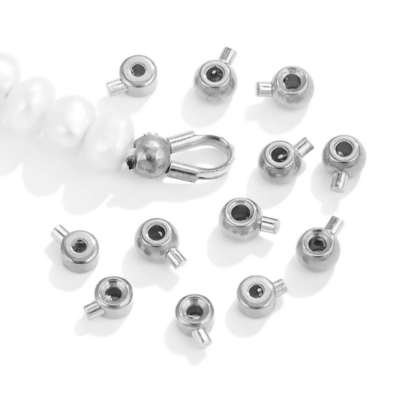 Pack of 20 Durable Positioning Clasp Copper Plating Stopper Spacer Beads