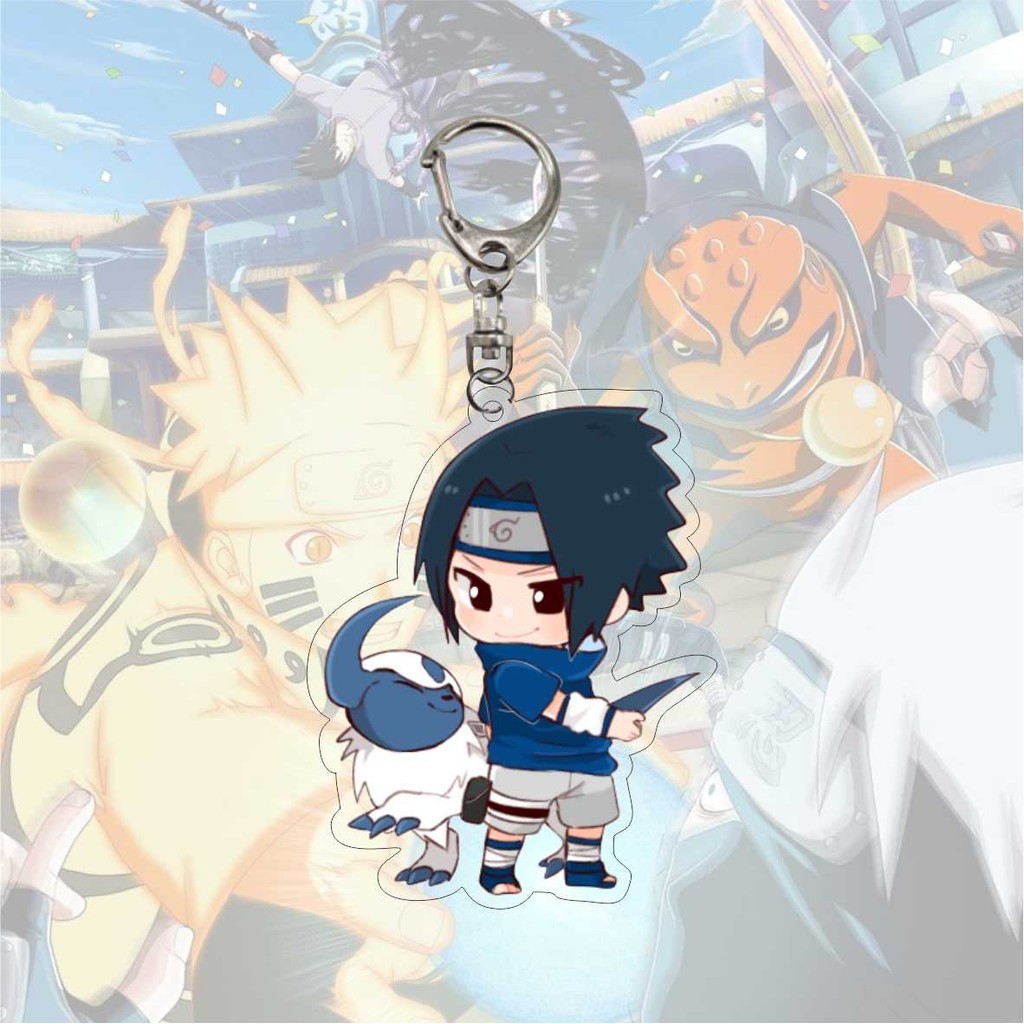 Q phiên bản Naruto acrylic móc khóa Itachi Madara Obito Naruto Sasuke Sakura Hinata Gaara Bọ Cạp mặt dây chuyền
