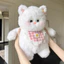 【Bingo】Đồ chơi nhồi bông, mèo trắng [45cm] mèo con dễ thương và mềm mại, búp bê gối, quà sinh nhật（0146）