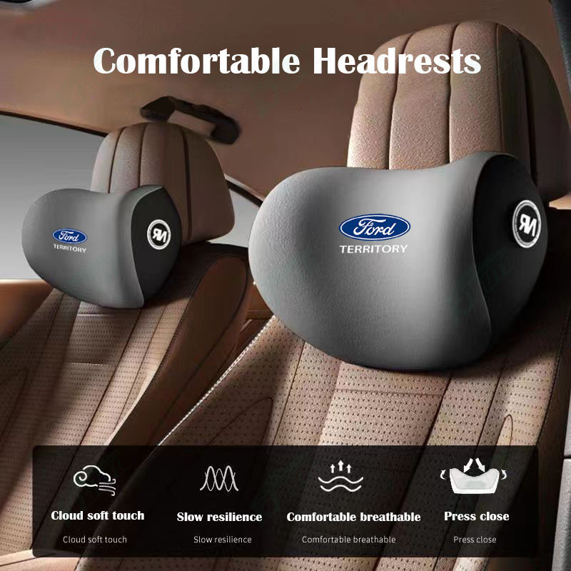 【 Gối tựa đầu & thắt lưng 】 Ford Territory Giảm mệt mỏi - Bảo vệ cổ & vai - Lõi xốp nhớ - Đồng hành lái xe tối ưu