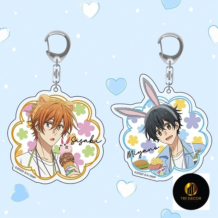 Móc khóa keyring SASAKI VÀ MIYANO in hình BL Boylove quà tặng chibi mica anime xinh xắn arcylic