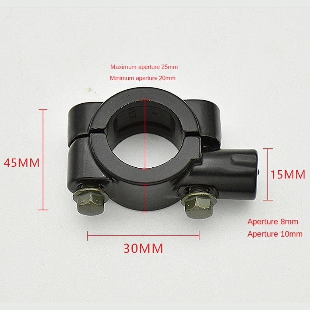 Giá đỡ gương chiếu hậu FANIELLAPOWELL, Kẹp gắn gương tay lái bằng hợp kim nhôm 10MM / 8MM, Giá đỡ gương màu đen / bạc bền đa năng