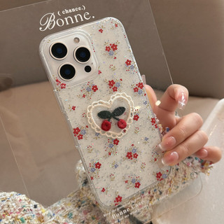 [Sheren] Ốp điện thoại Apple trong suốt hoa anh đào nhẹ nhàng văn học Thích hợp cho i16 15 14 13 12 11 pro max Vỏ bảo vệ chống sốc