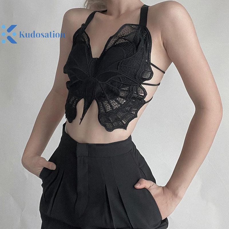 Kudosation Người Phụ Nữ Gợi Cảm Bướm Rỗng Ren Áo Lót Chống chói Lưng Tất Cả Trong Một Bralette Hoa Áo Braiere Đẹp