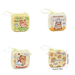 DE Duyên Dáng Capybara Đồng Xu Thay Đổi Phụ Kiện Túi Chống Bụi Tai Nghe Túi Bảo Quản Thanh Thiếu Niên Đồng Xu Tổ Chức