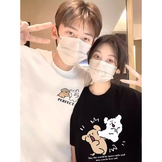 Hiixiivi Thương Hiệu Mới 100% Cotton Unisex Áo Thun Nữ Tay Ngắn Nam Nữ Baggy Cổ Tròn Rời In Hình Cặp Đôi Độc Đáo Tee 2025