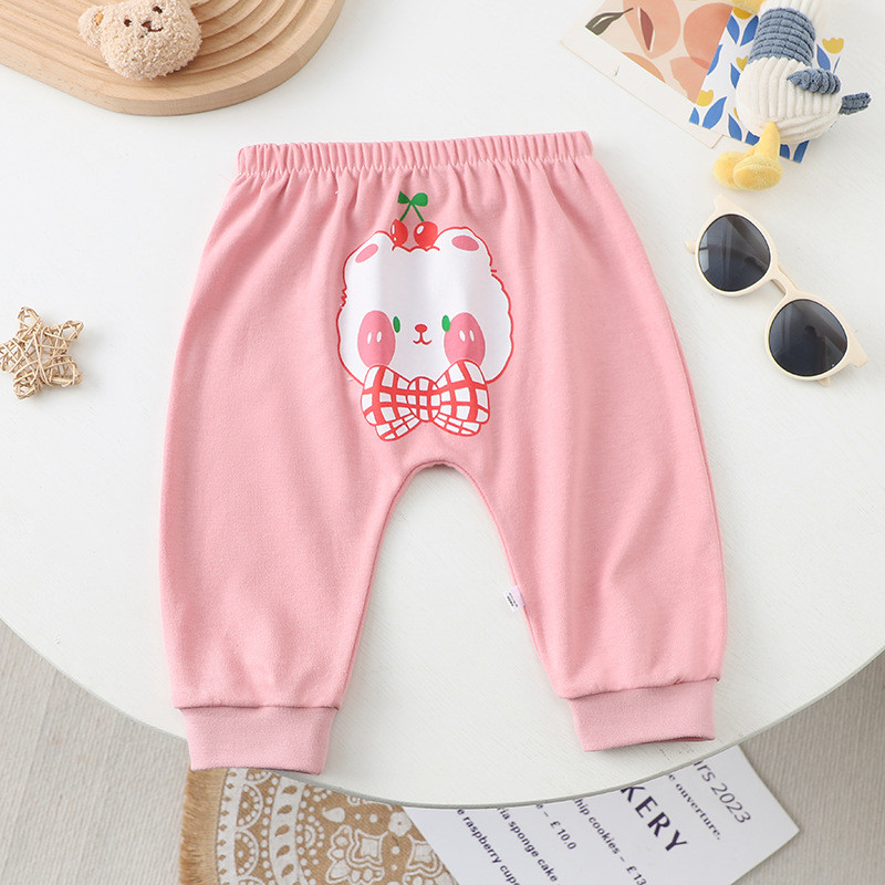 Mùa Xuân Mùa Thu Phong Cách Cotton PP Quần Bé Trai Bé Gái Thoáng Khí Ngoài Mặc Quần Phiên Bản Hàn Quốc Hợp Thời Trang Tập Luyện Quần Rời Thường Ngày Phong Cách Thể Thao SZBE