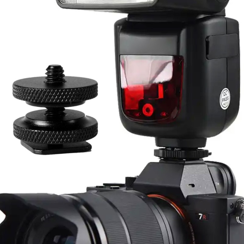 Ngôi Sao Nhôm Camera Nóng Giày Gắn Đến 1 4 Inch Chân Máy Vít Adapter Flash Giày Gắn Cho Camera Micro Phụ Kiện