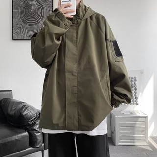 Áo khoác nam GKSSS Nhật Bản phong cách Harajuku dáng rộng giản dị thể thao ngoài trời chất lượng cao Áo khoác chống gió và chống thấm nước