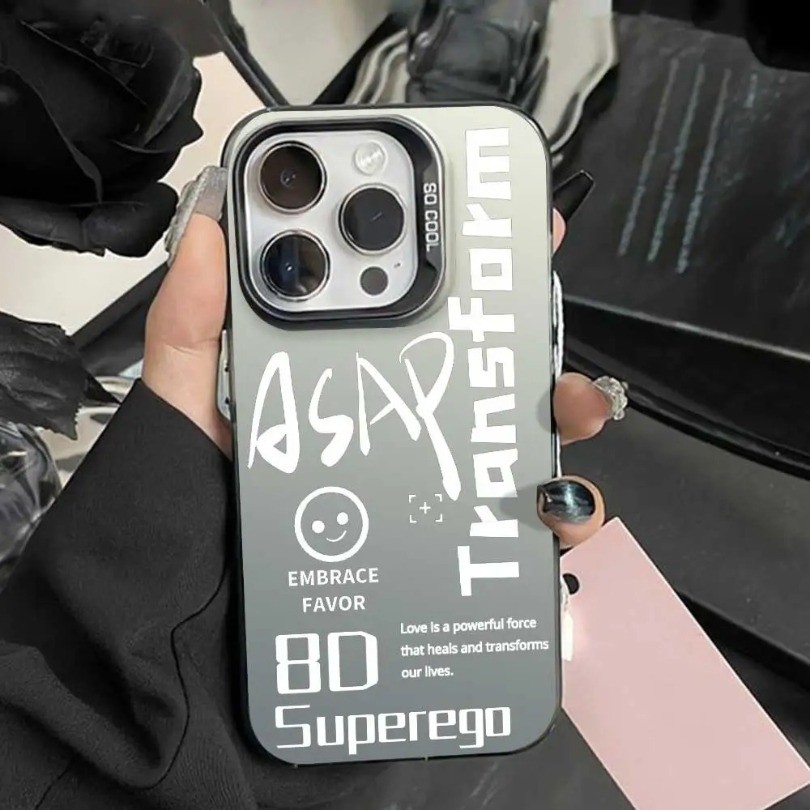 Ốp Điện Thoại Mờ Cho Vivo V30 V29 V27 Pro V25e V29e V27e V25e V23e V20 X100 S1 Pro Y17 Y15A Y15S Y01 Y91C Y95 Y1S Cool Hợp Thời Trang Graffiti Chữ Cái Tiếng Anh IMD Cover