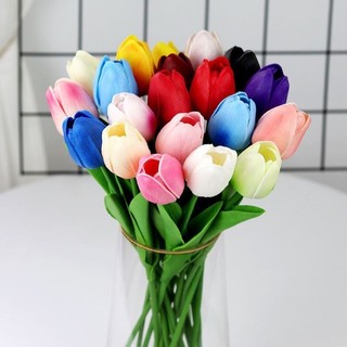 Mới 10 Bông Hoa giả Hoa tulip Myd.23 chất liệu PU nhiều mẫu lưa chọn cao cấp Decor trang trí nhà cửa xinh xắn tự nhiên