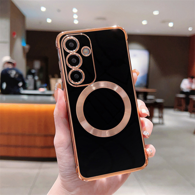 Ốp Điện Thoại Mềm Mạ Từ Tính Không Dây Cho Samsung Galaxy S24 S23 Ultra S24 Plus S23 S20 FE Samsung S24 Ultra