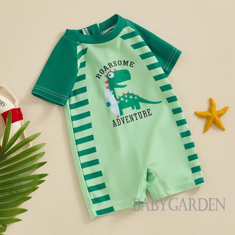 Baga-3 Tuổi Bé Trai Đồ Bơi Mùa Hè Thường Ngày In Hình Khủng Long Tay Ngắn Monokini Đồ Bơi