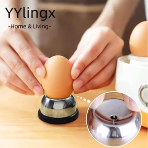 YYlingx Dụng cụ tách trứng luộc, xỏ lỗ bằng thép không gỉ, đục lỗ kim dễ sử dụng