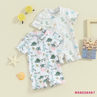 Mg-baby Bé Trai Đồ Bơi Mùa Hè Cây Thông Thường / Khủng Long In Dây Kéo Tay Ngắn Áo liền quần Đồ Bơi Đi Biển Bộ Đồ Tắm