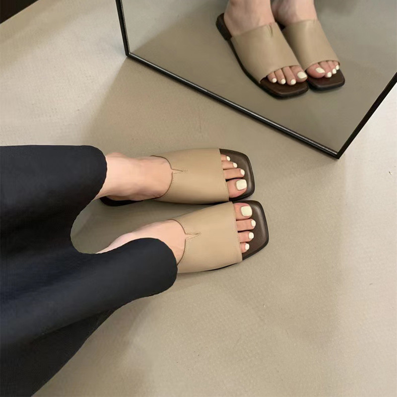 Dép bệt nữ Atikota đơn giản mềm mại phong cách thời trang Sandal đi biển chống trượt thoải mái