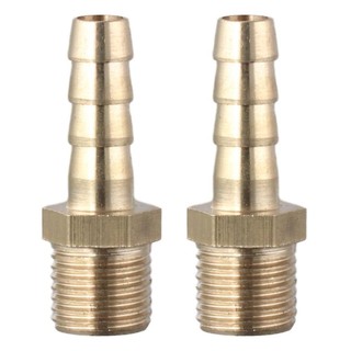 Đầu nối lắp UMITY 2 CÁI, Ống ID 6mm 10mm M14-1.5 M10-1 Phụ kiện ống thép gai, Đầu nối ống Đồng thau Metric Nam đến Barb Air, Water,, Dầu và Khí trơ