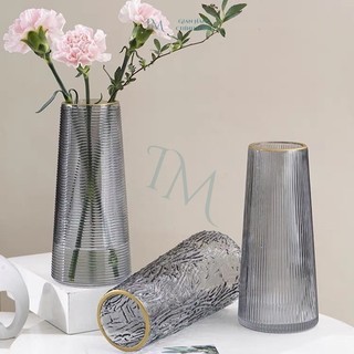 Bình hoa lọ hoa Thủy Tinh cổ Viền Vàng Đơn Giản Sáng Tạo Bình Trang Trí Phòng Khách Cắm hoa Bunnies