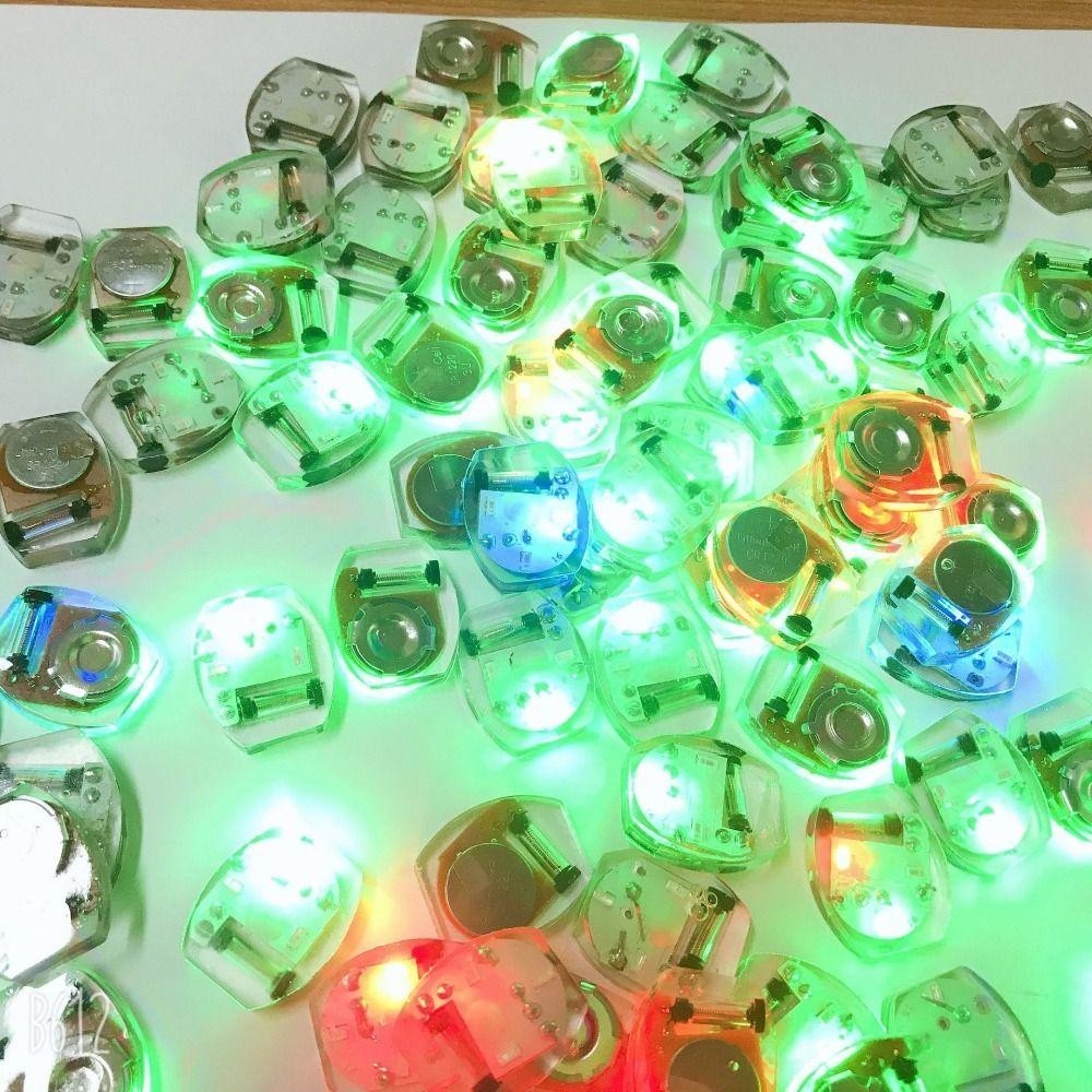 LACYES 10 Chiếc Đèn LED Giày, Đèn Điện Tử Chuyển Động Thu Nhỏ Phát Sáng, Phụ Kiện Sandal Nhựa Lỗ Dạ Quang Giày Đèn Trẻ Em
