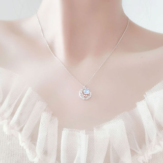 [Hàng chính hãng] Dây Chuyền Bạc Nữ Moonstone  Necklace Sang Trọng, Chính Hãng CDE