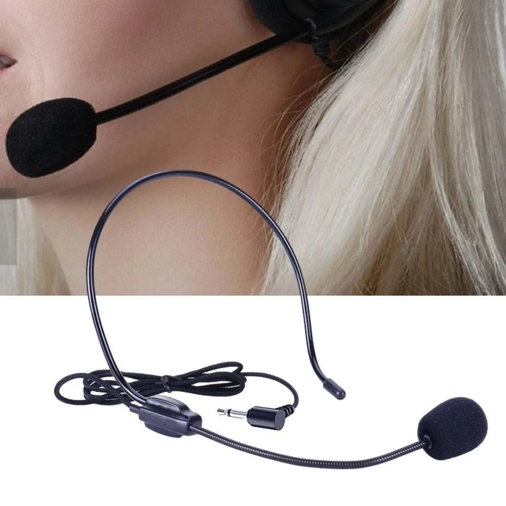 Micro có dây MONOSTYLE, Micrô tai nghe linh hoạt di động, Loa sân khấu giảng dạy Bài phát biểu phỏng vấn phích cắm 3,5 mm Mic