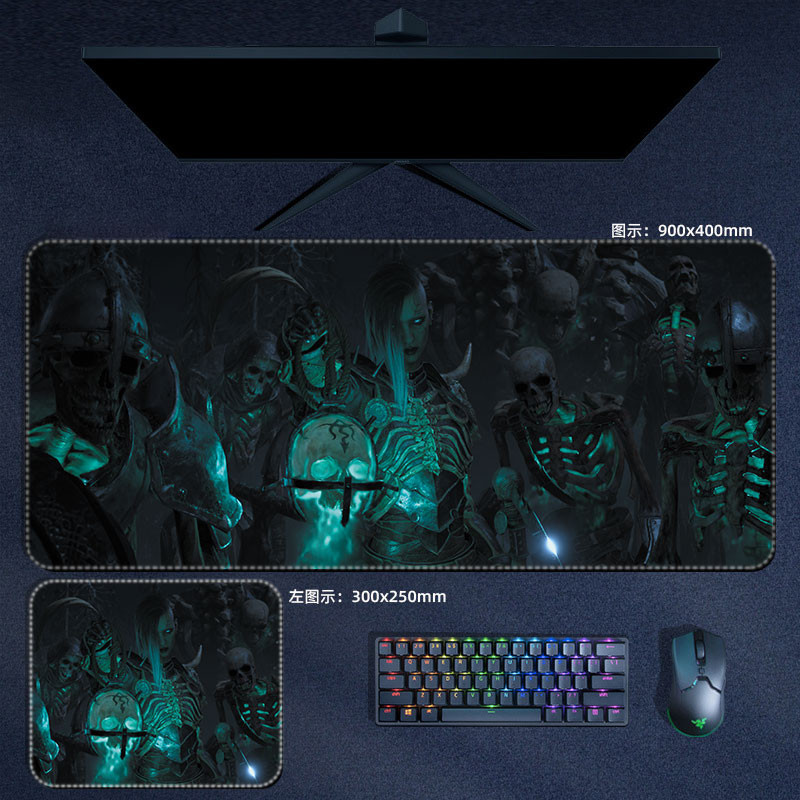 Trò Chơi Diablo 4 IV Miếng Lót Chuột Lớn Lili Inarius Necromancer Mousepad Bàn Phím Máy Tính Đệm Phụ Kiện Chơi Game Thảm Bàn XXL