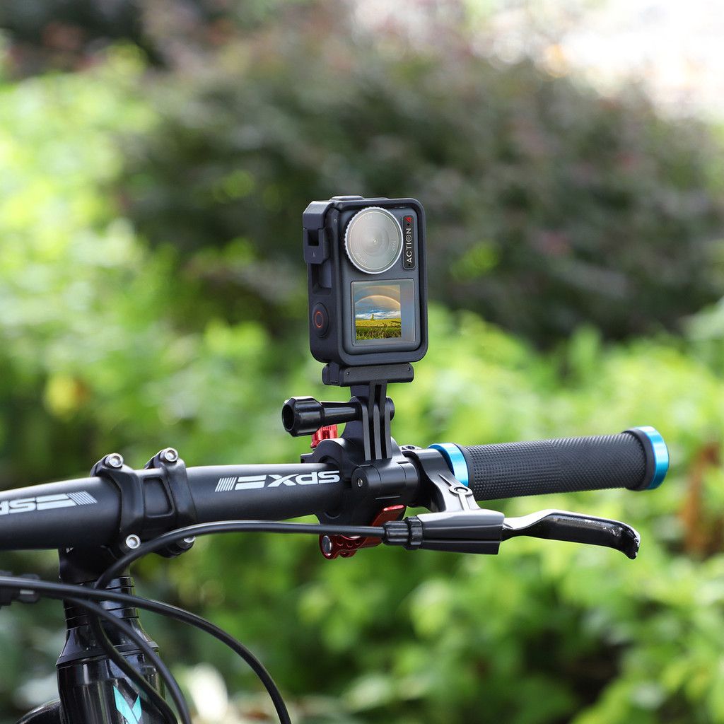 Sunnylife Thích hợp cho DJI AIR 3S / MINI 4 PRO / AIR 3 Giá đỡ xe đạp Điều khiển từ xa RC 2 Camera thể thao Kẹp xe đạp