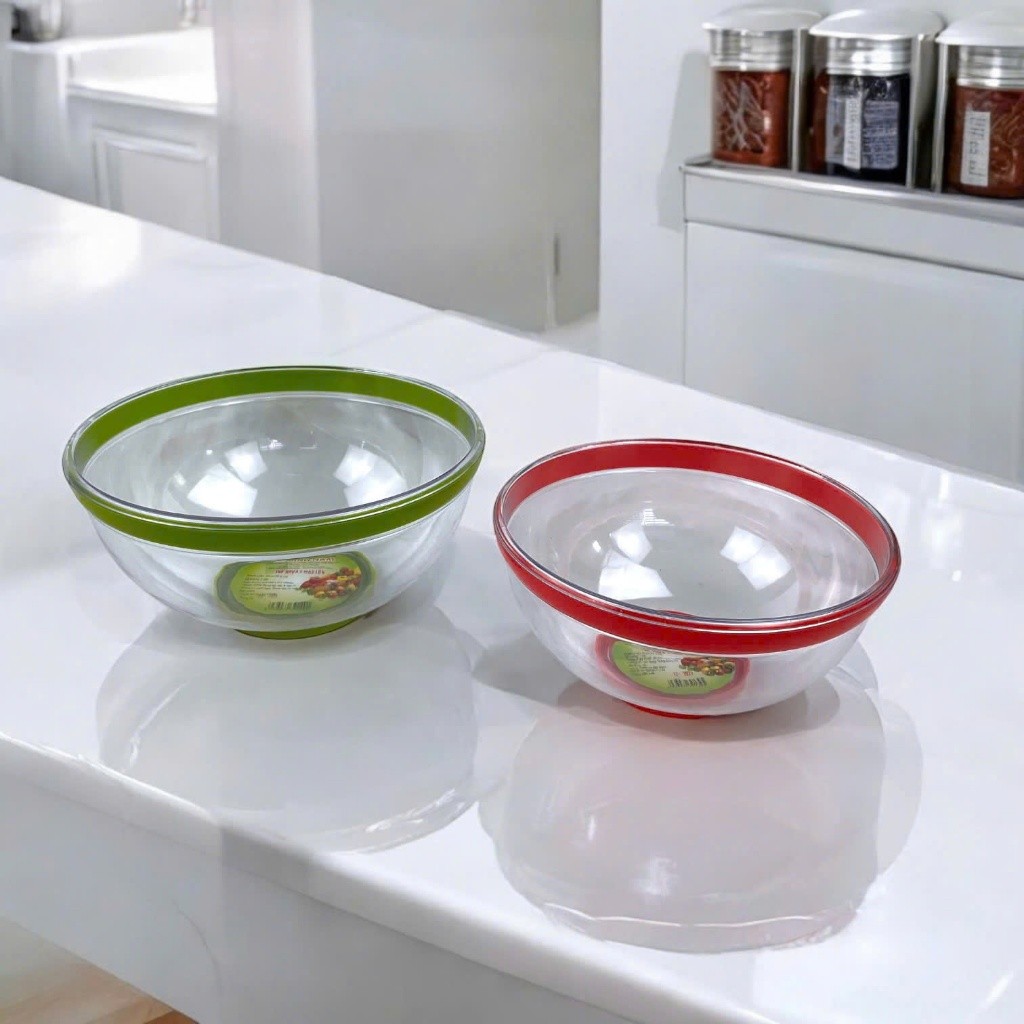 Thố Nhựa 2 Màu Vinh Nam Plastic Thiết Kế Trong Suốt Sang Trọng Đựng Thực Phẩm An Toàn Mã 139 - 140