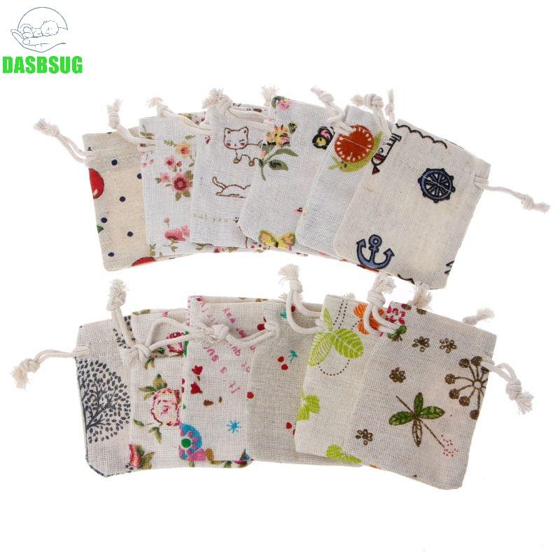 Dasbsug Túi Muslin hoa 2 8x3 5 in Cotton Dây rút Túi đựng đồ trang sức cho bữa tiệc