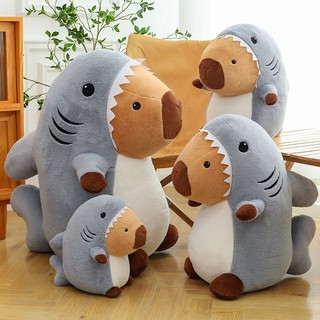 Kapibara Búp bê Capybara biến hình cá mập dễ thương Gối sang trọng