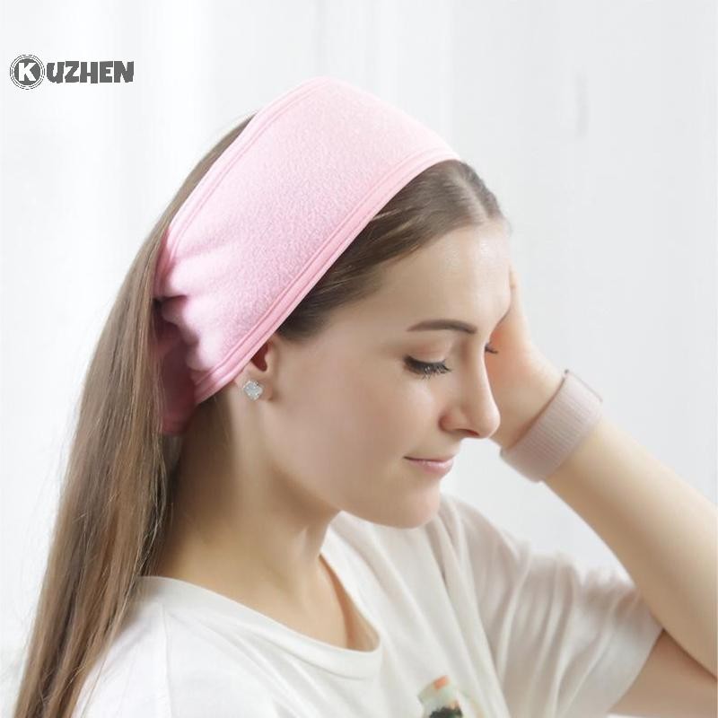 Kuzhen Có Thể Điều Chỉnh SPA Băng Đô Quấn Tóc Rộng Yoga Tắm Trang Điểm Rửa Mặt Dây Tóc Thể Thao Với Nhiều Màu Sắc HOT
