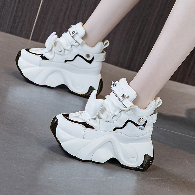 Tăng Chiều Cao 8cm Bố Giày Nữ Bốn Mùa Phù Hợp Với Giày Đế Dày Nhẹ Giày Nữ Size 34-40