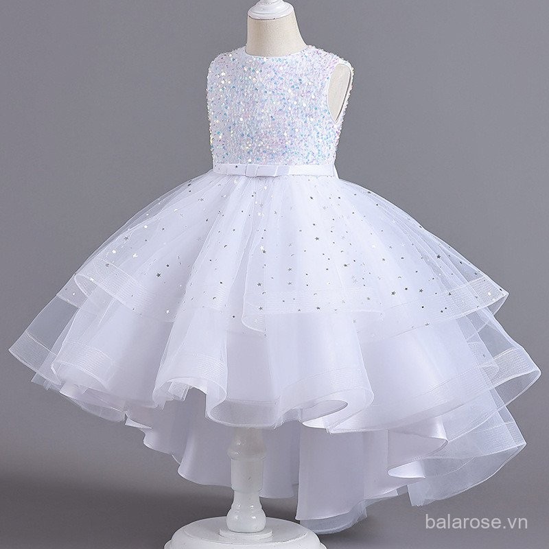 Đầm công chúa cho bé gái Đầm váy cưới hoa cho bé gái váy dạ hội biểu diễn Piano sàn Catwalk cho trẻ em váy dạ hội
