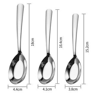 ( M3 giá ưu đãi ) combo 10 muỗng ăn cơm ăn súp dáy tròn M3 inox 304 có 3 size nhỏ trung lớn loại tốt