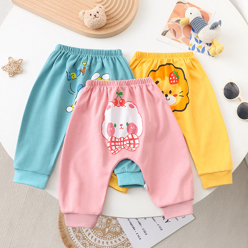 Mùa Xuân Mùa Thu Phong Cách Cotton PP Quần Bé Trai Bé Gái Thoáng Khí Ngoài Mặc Quần Phiên Bản Hàn Quốc Hợp Thời Trang Tập Luyện Quần Rời Thường Ngày Phong Cách Thể Thao SZBE