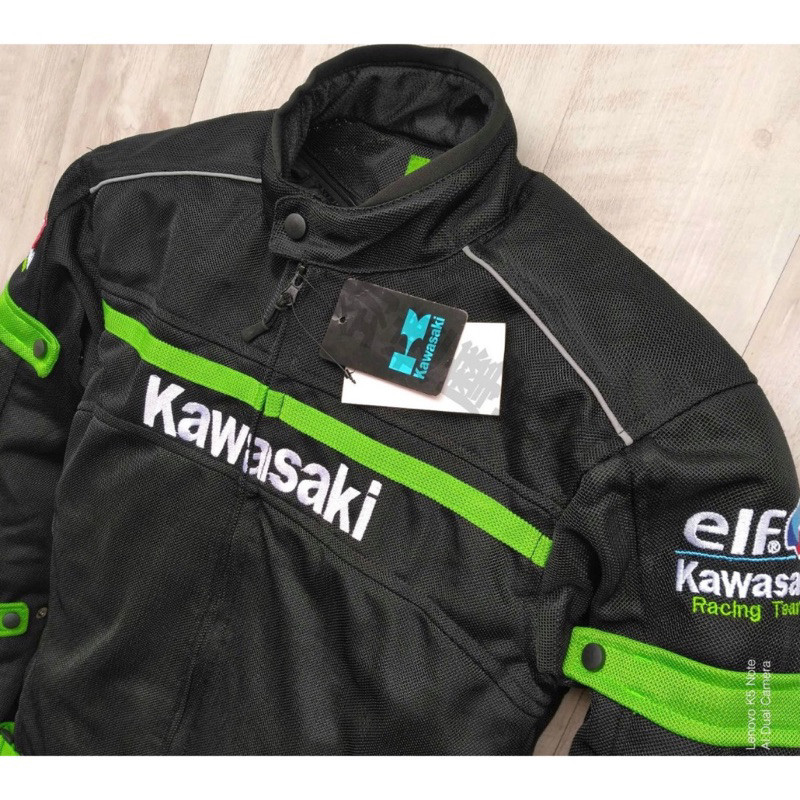 Áo khoác bảo hộ kawasaki_kèm bộ gù giáp bảo vệ _racing