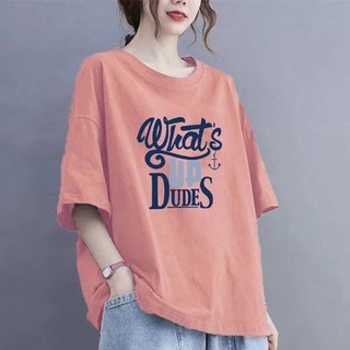 Áo thun cotton ngắn tay - Dáng rộng cổ tròn - Phù hợp size lớn - Thời trang thoải mái cho nữ
