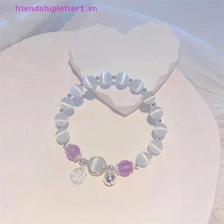 {FH Fashion} Vòng tay đính cườm thời trang dành cho nữ Đá mắt lãng mạn Vòng tay quyến rũ giả Đá mặt trăng Dây chuyền cổ tay Trang sức cho quà tặng bạn gái.