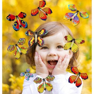Đồ chơi bướm ma thuật Cơ chế bay cầm tay, Nghệ thuật động học xoay cho trẻ em Người lớn, Thủ công bằng nhựa / kim loại / giấy, Màu sắc ngẫu nhiên (11,3x14cm)