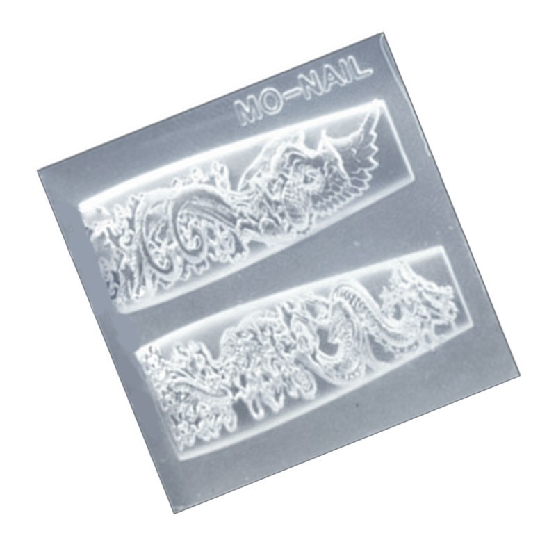Tầm Nhìn Độc Đáo 3D Móng Tay Nghệ Thuật Khuôn Dập Nổi Móng Tay Stencils Khuôn Silicon Dành Cho Nữ Bé Gái Thanh Lịch Phụ Kiện Móng Tay Làm Để