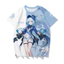 Genshin Impact Furina Focalors Áo thun tay khuỷu tay quần short kimono cosplay