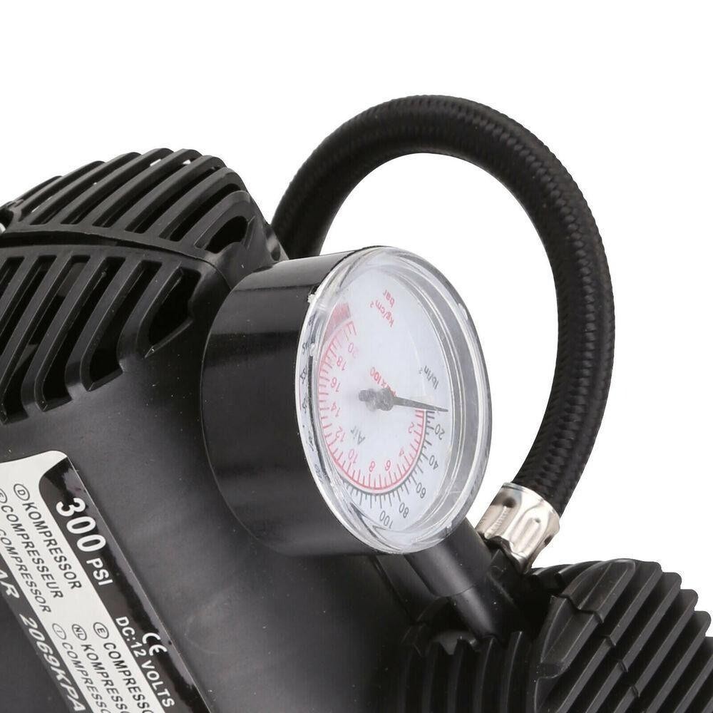 Máy bơm lốp máy nén WANYEDI, có đồng hồ đo áp suất cơ khí DC 12V Máy bơm lốp ô tô, xe máy Máy bơm lốp điện di động