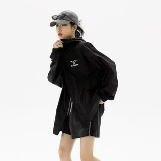 Thương Hiệu Thời Trang Mỹ Mùa Hè Siêu Mỏng Ice Silk Rush Top Dành Cho Nam Nữ Có Mũ Trùm Đầu Chống Tia UV Cặp Đôi Ngoài Trời Chống Nắng Phù Hợp Với