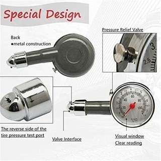 Máy đo áp suất lốp FANIELLAPOWELL, Máy đo áp suất mặt số Mini có độ chính xác cao, Dụng cụ đo áp suất không khí bằng kim loại