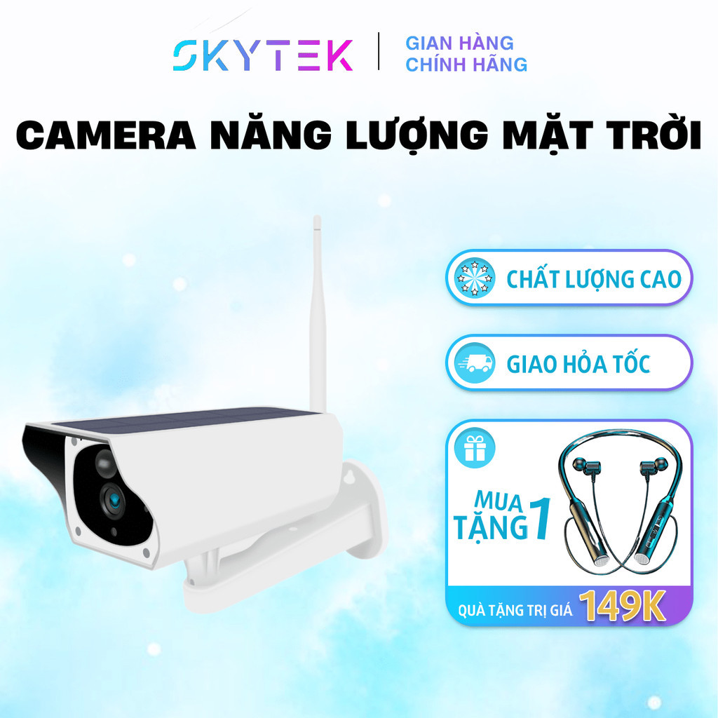 Camera Năng Lượng Mặt Trời WiFi. độ phân giải 1080P HD 4G, đèn hồng ...