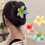 Kẹp tóc Plumeria đơn giản - Phụ kiện tóc Dress Up - Kẹp tóc nữ ngọt ngào - Vuốt tóc hoa Gradient - Mũ nón cho bé gái - Kẹp tóc cá mập thời trang